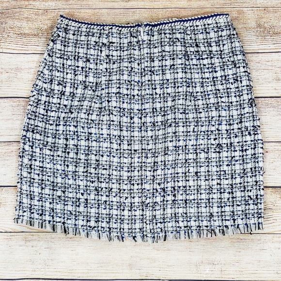 New without Tags! H&M blue/black/white Tweed Skirt - Picture 2 of 5
